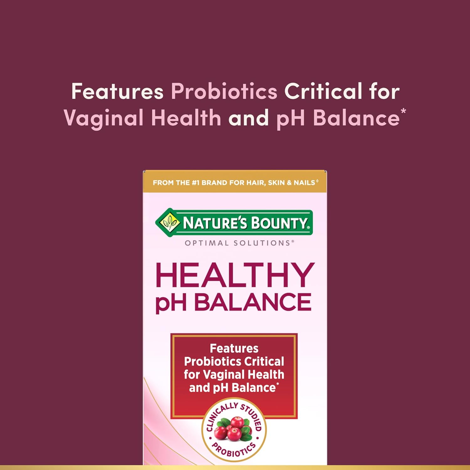 Nature's Bounty Probiotics for Women, Vaginal Probiotics for Healthy pH Balance, 2 Billion CFU, Clinically Studied Strains, Optimal Solutions pH Balance Pills, 30 Vegetarian Capsules - Image 3