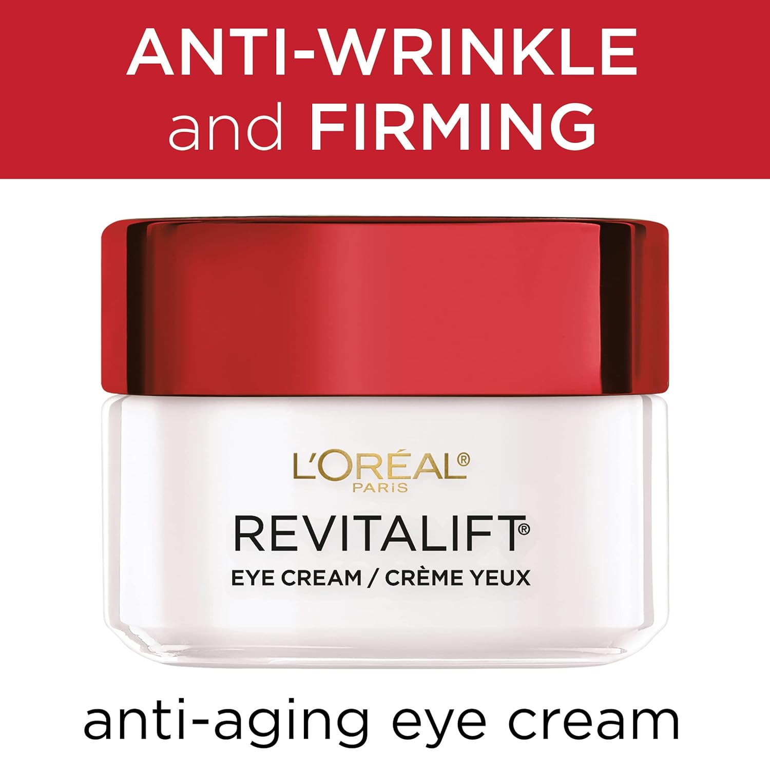 L'Oreal Paris Skincare Revitalift Anti-Wrinkle and Firming Eye Cream with Pro Retinol, Treatment to Reduce Dark Circles, Fragrance Free, 0.5 oz. - Image 7