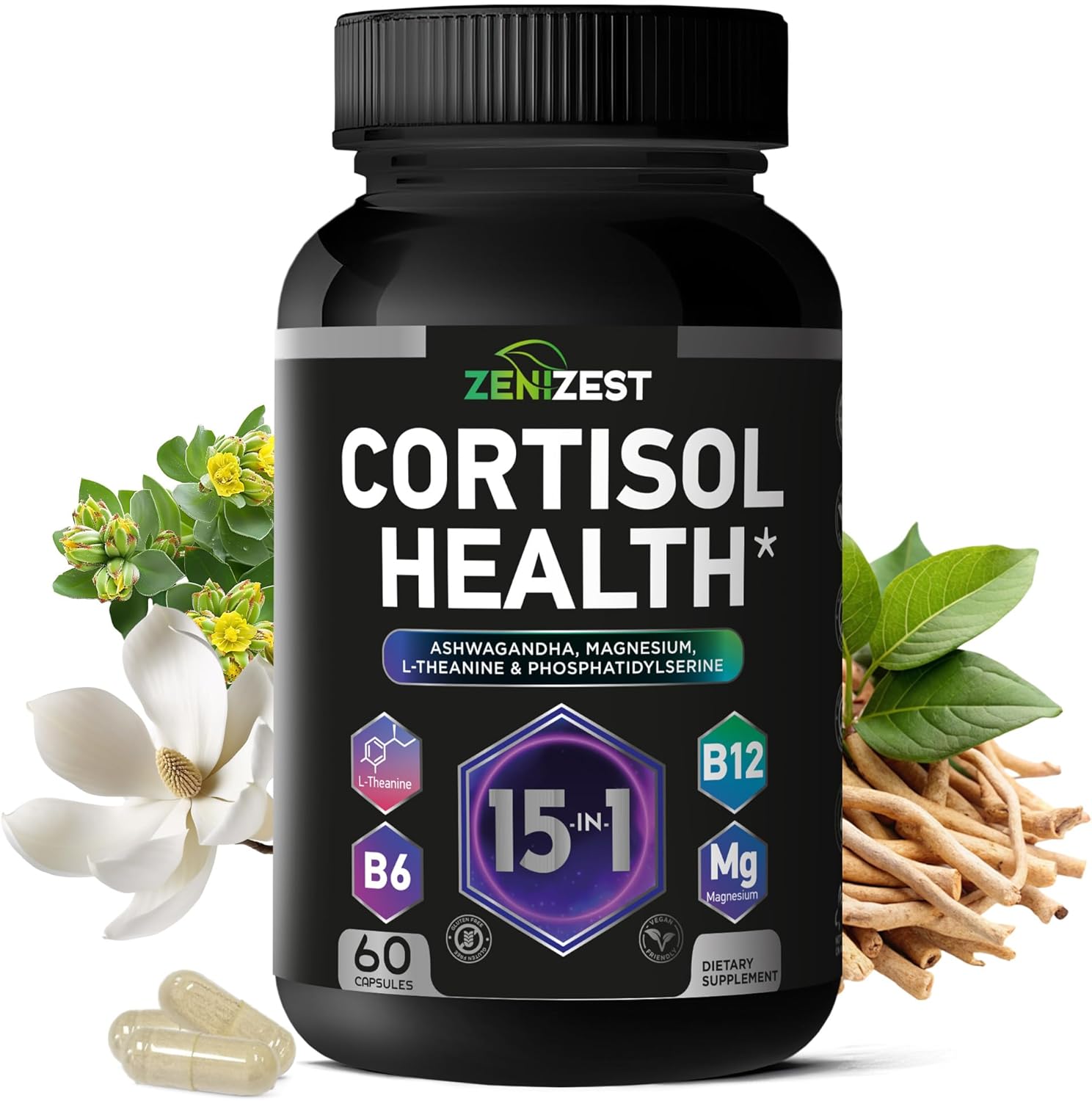 Cortisol Detox Supplement for Women Men (2-Pack)