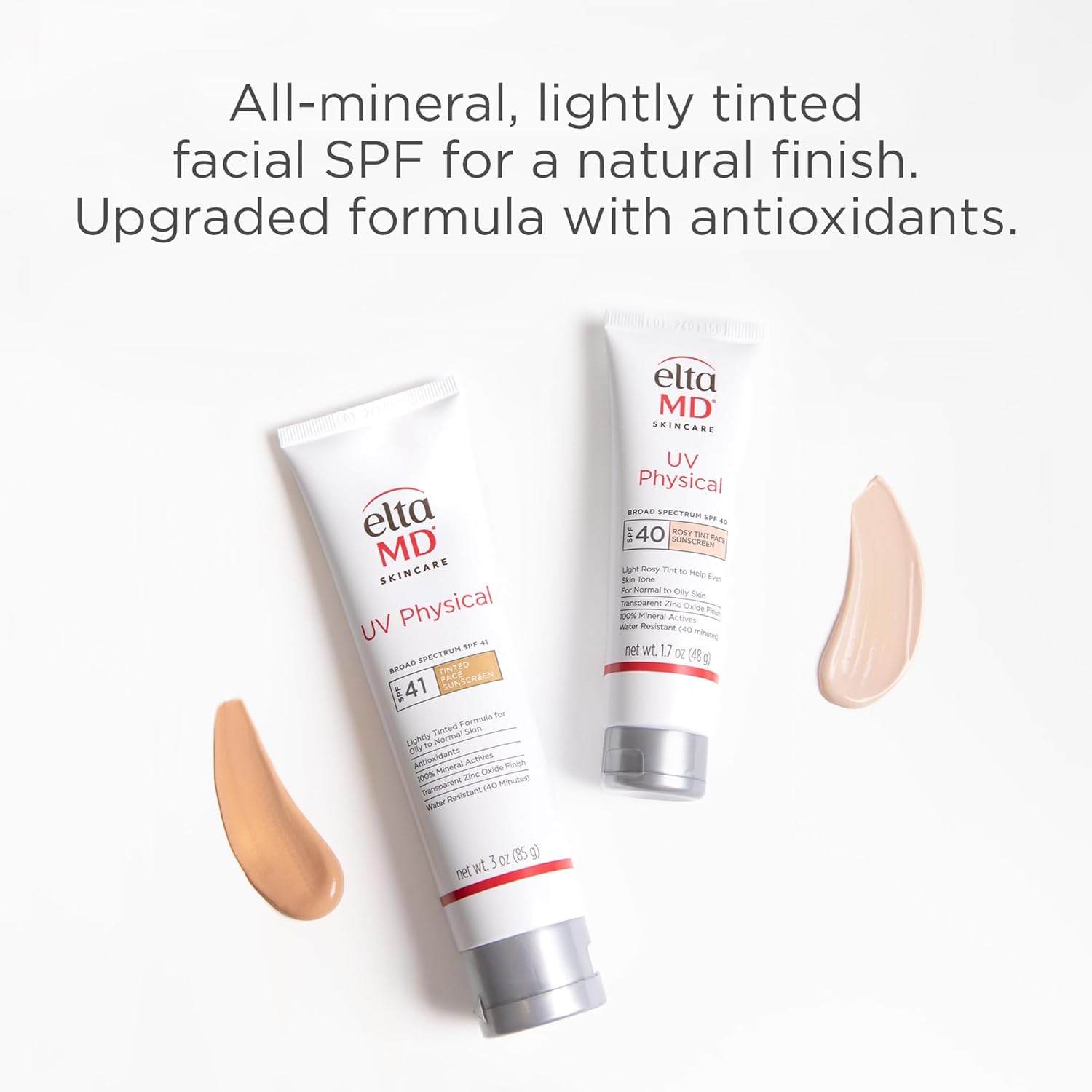 EltaMD UV Physical Tinted Sunscreen SPF for Face, 100% Mineral Active Sunscreen, Transparent Zinc Oxide Finish - Image 5