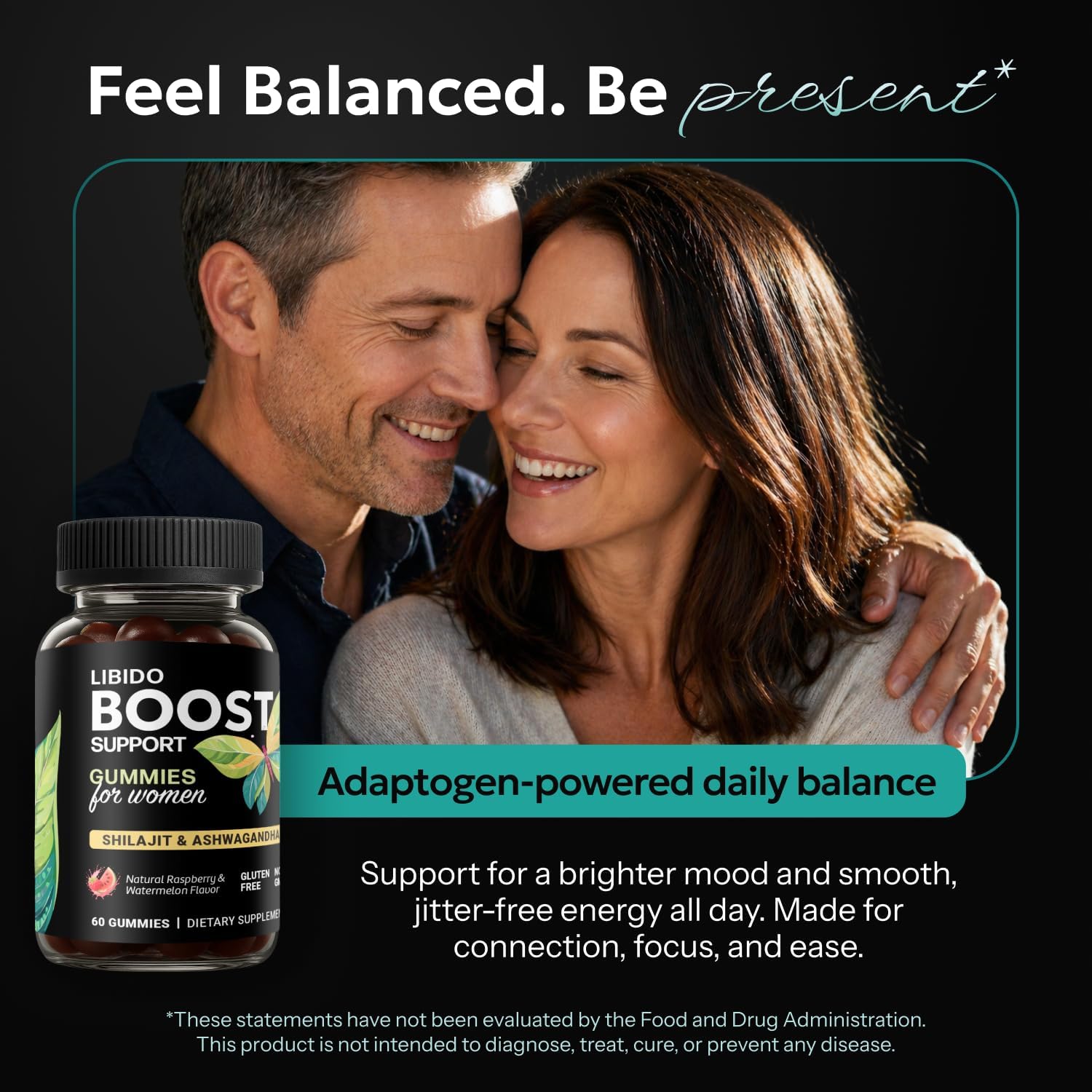 Libido Support for Women Gummies - Fast Acting Intimacy and Mood Support Libido Gummies for Women with Shilajit and Ashwagandha - 60 Ct - Image 3