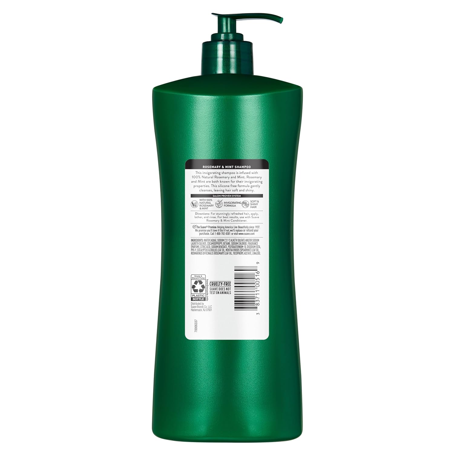 Suave Invigorating Shampoo with Rosemary & Mint, Refreshing & Replenishing Care for Healthy-Looking Hair, No Parabens, Phthalates, or Dyes, 28 FL OZ Bottle - Image 6
