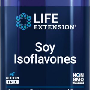 Life Extension Soy Isoflavones, Heart, Bone & Cellular Health Support for Post-menopausal Women, Gluten-Free, Non-GMO, Vegetarian, 30 Capsules