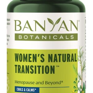 Banyan Botanicals Organic Women’s Natural Transition – Hot Flash & Night Sweats Relief – Cooling Support for Perimenopause & Menopause – with Shatavari & Ashwagandha – 90 Tablets – USDA Organic