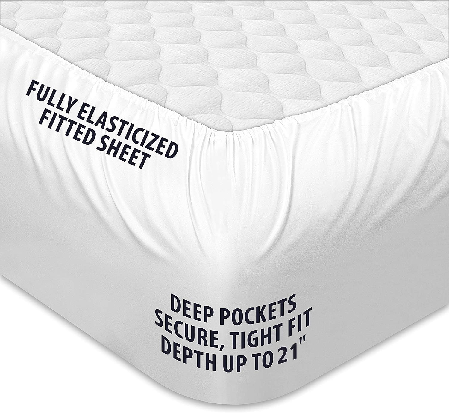 COONP King Mattress Topper – Extra Thick Pillow Top Cooling Mattress Pad with Deep Pocket (8–21”) Soft Cotton Cover - Image 4