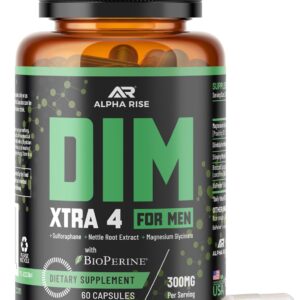 DIM XTRA 4 for Men | 300mg DIM Estrogen Blocker & Aromatase Inhibitor with Nettle Root