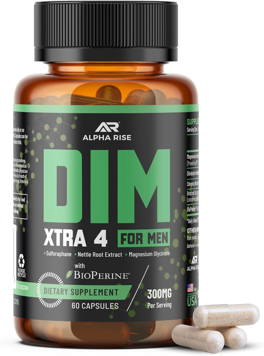 DIM XTRA 4 for Men | 300mg DIM Estrogen Blocker & Aromatase Inhibitor with Nettle Root