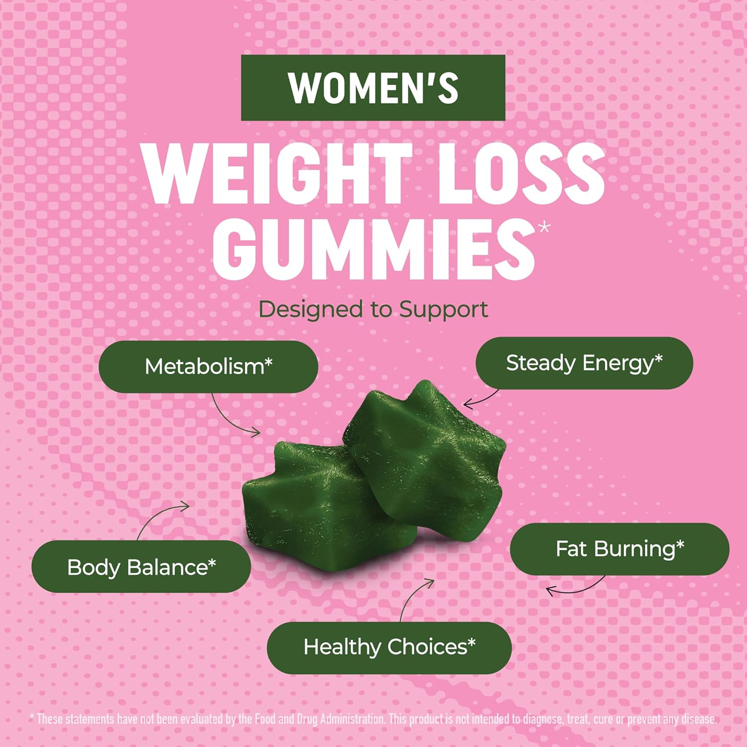 Women’s Fat Burner Gummies for Weight Loss | Green Tea, Green Coffee Bean, Garcinia Cambogia & Ketones | Fat Burners for Women Weight Loss Gummies | Green Tea Fat Burner Supplements | 60 Count - Image 2