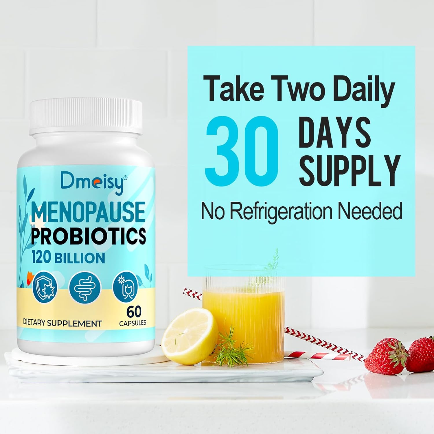 120 Billion CFU Probiotic - Menopause Support Probiotics for Women, Natural Menopause Probiotic Supplement for Hot Flashes Night Sweats Mood Swings Hormone Balance Gut & Immune Health- 120 Caps - Image 9