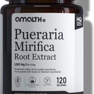 AMALTH Pueraria Mirifica Capsules 1000 mg 120 Capsules Estrogen Supplement for Women, Men and Transgender, Menopause Relief, Female Wellness Support Pills