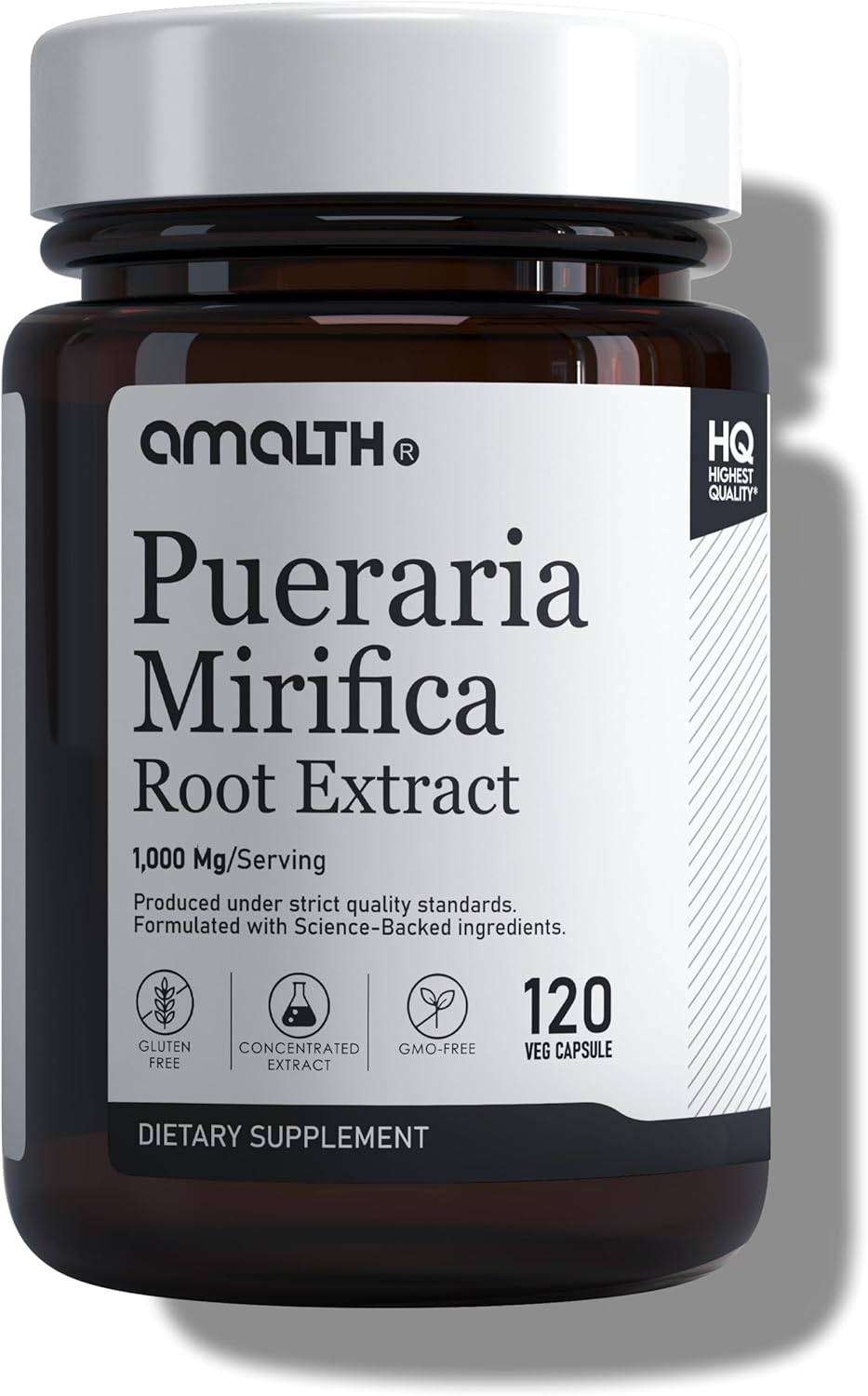 AMALTH Pueraria Mirifica Capsules 1000 mg 120 Capsules Estrogen Supplement for Women, Men and Transgender, Menopause Relief, Female Wellness Support Pills