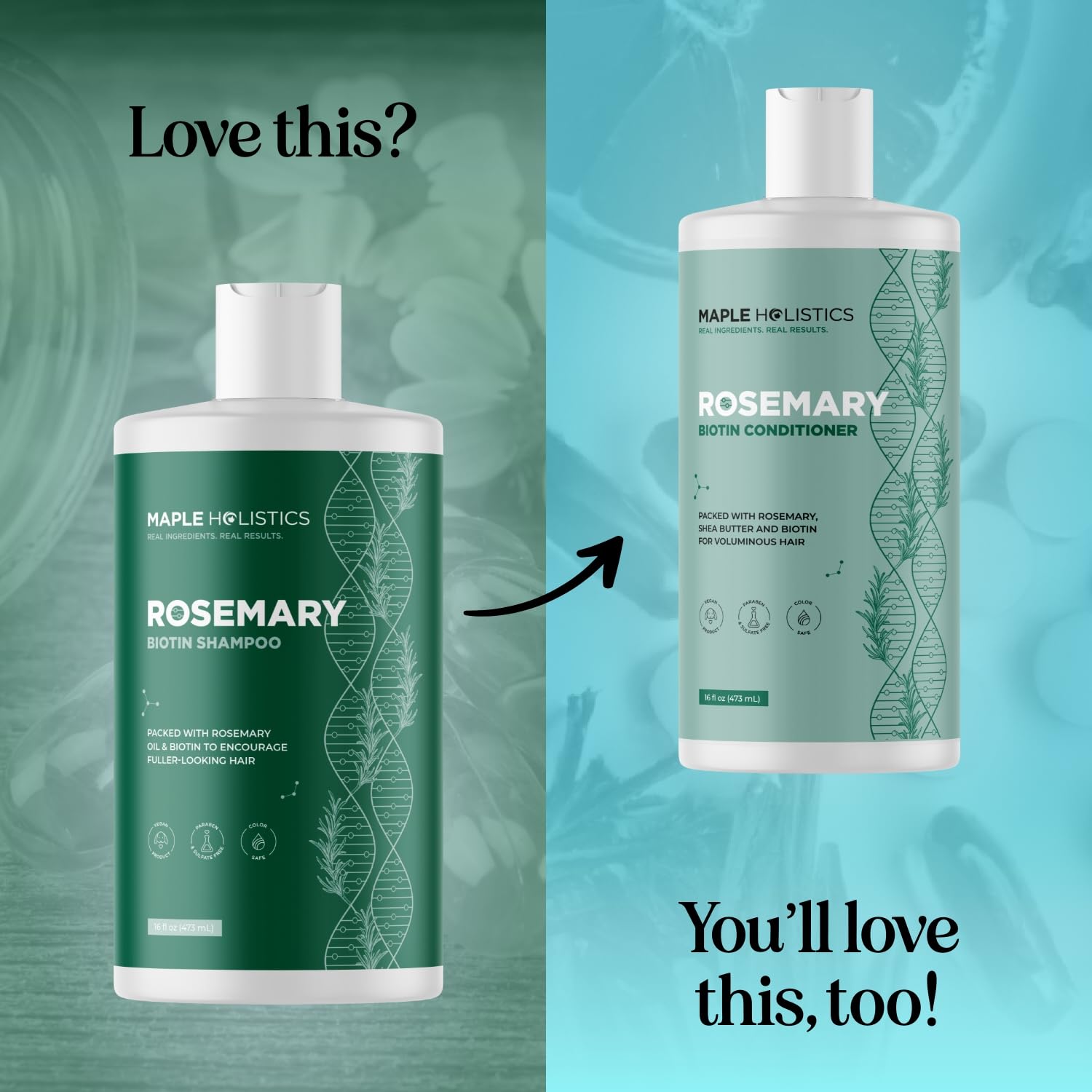Volumizing Biotin and Rosemary Shampoo - Vegan Rosemary Biotin Shampoo for Thinning Hair for Women and Men with Nourishing B Vitamins & Tea Tree Oil - Paraben Silicone & Sulfate Free (16 Fl Oz) - Image 6