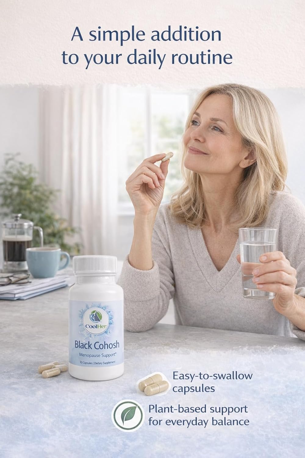 Menopause Support for Women – Hot Flash & Night Sweat Relief – Black Cohosh Supplement – Non-GMO, Gluten-Free – 30 Capsules - Image 7