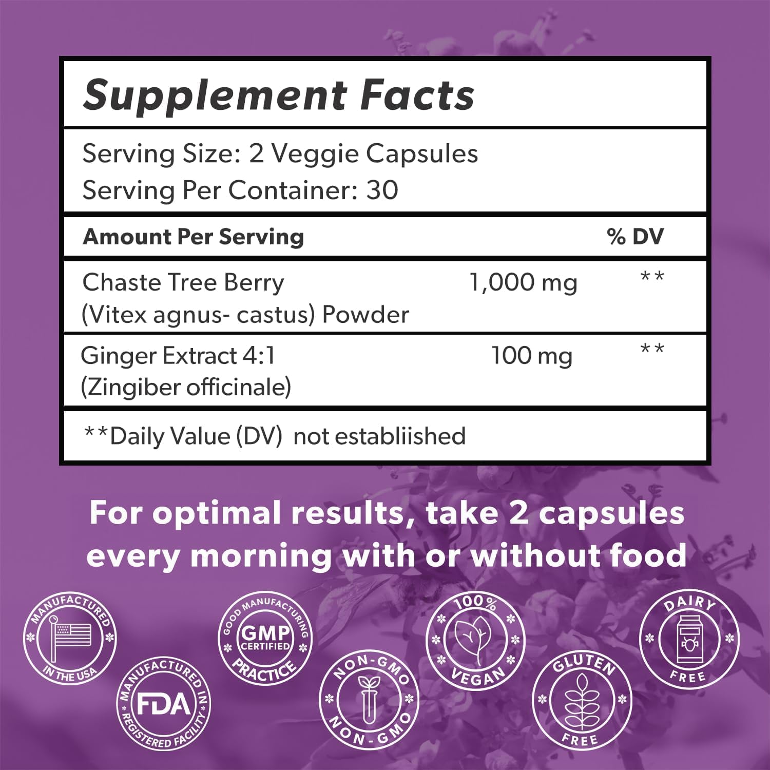 Intimate Rose Vitex Chasteberry Supplement for Women, 1000 mg - Chaste Tree Berry for Hormone Balance, Fertility & PMS Support, Regulate Cycles - 60 Capsules - Image 6
