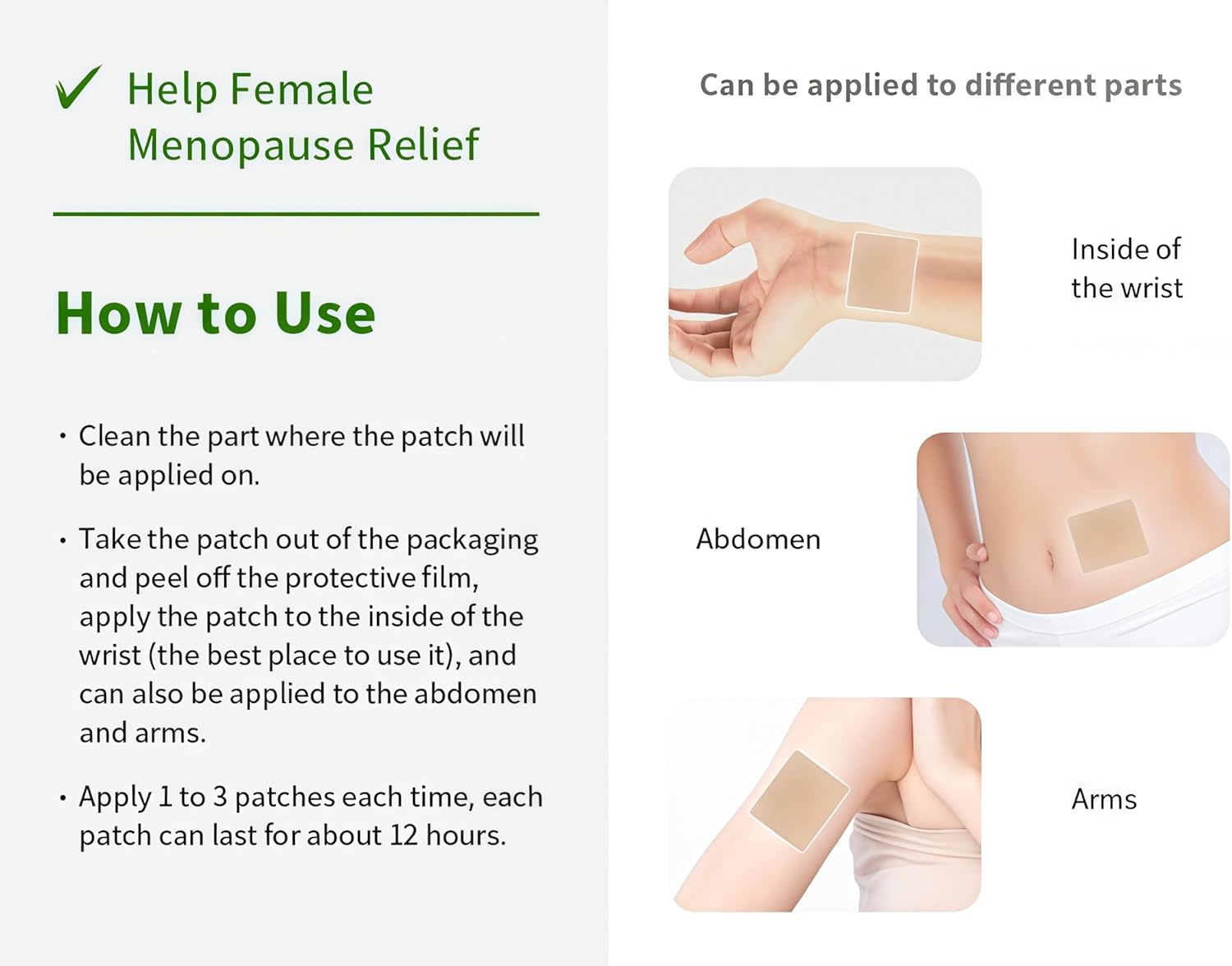 Menopause Relief Patches Therapy Patches Natural Hot Flash Patch for Sleeping Aid & Restful Nights-Relieves Hot Flashes, Dryness, Excessive Sweating-Menopause Support-Estrogen Free(24 Count) - Image 5