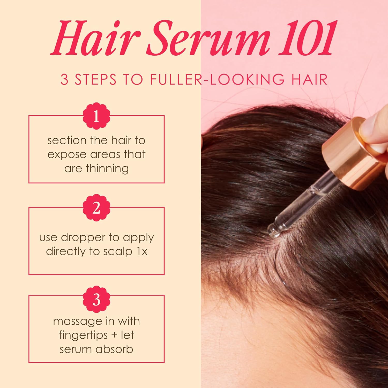 Grande Cosmetics Hair Serum for Men and Women, Promotes Thickness in Thinning Hair, Safe for Color Treated Hair - Image 5