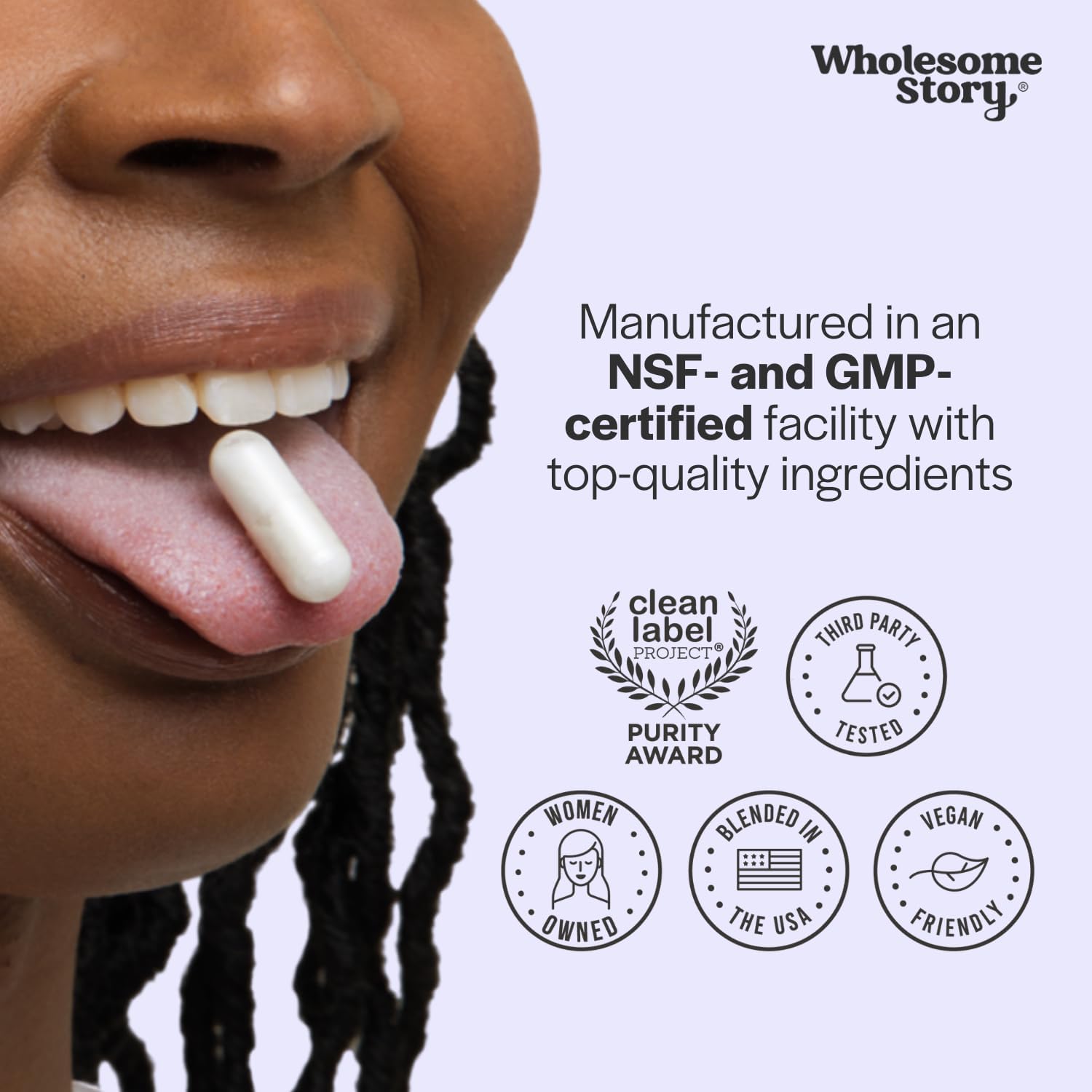 Wholesome Story Organic Vitex Chasteberry Supplement for Women | Hormone Balance, Fertility Support & Period Regulation | Vitex Berry Agnus Castus Extract | 120 Capsules | Chaste Tree Berry - Image 5