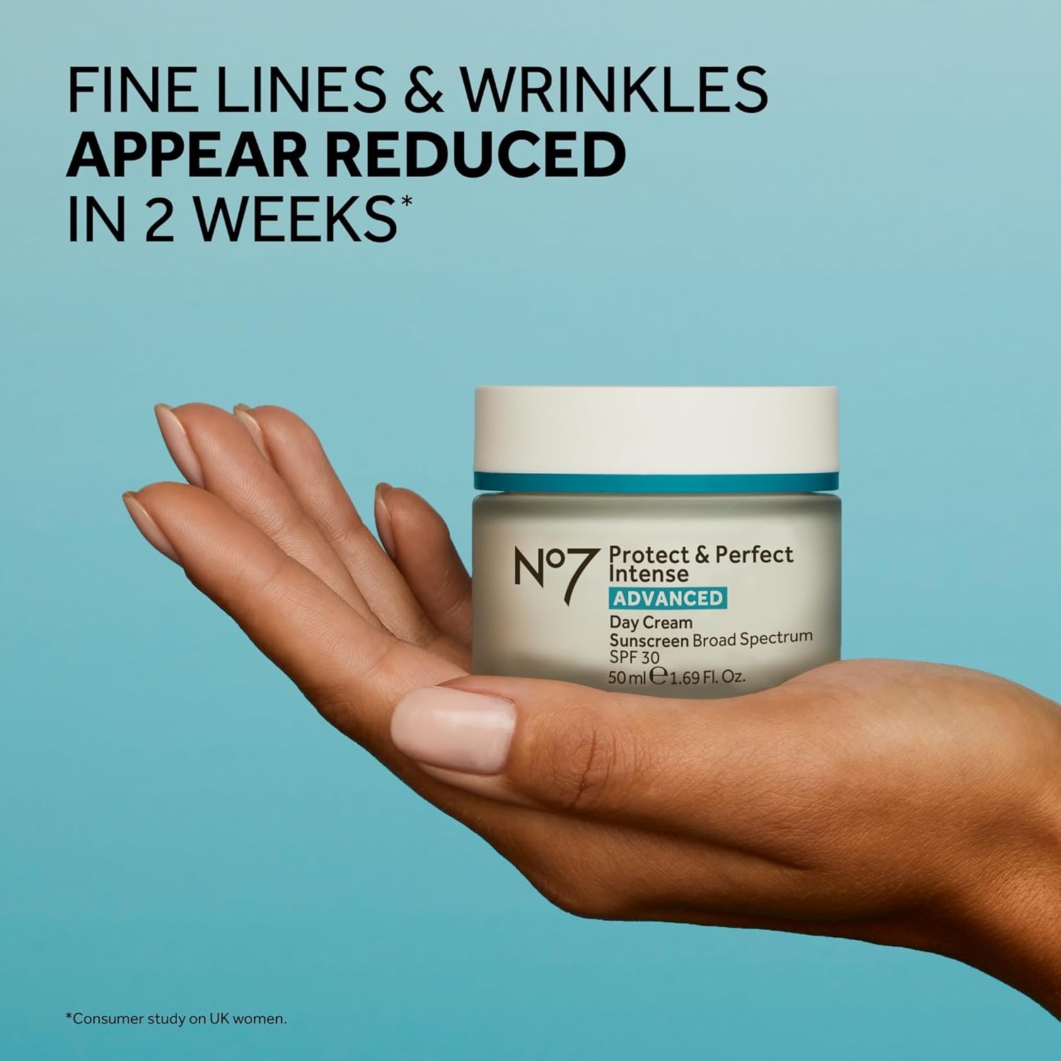 No7 Protect & Perfect Intense Advanced Fragrance-Free Day Cream SPF 30 - Anti-Aging Facial Moisturizer with Anti-Wrinkle Technology - Hydrating Hyaluronic Acid Cream for Radiant Youthful Skin (50ml) - Image 4