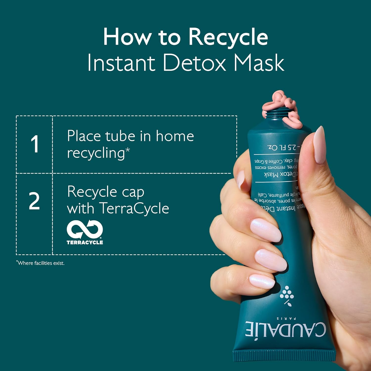 Caudalie Instant Detox Mask Pore Minimizing - Visibly Eliminates Excess Sebum and Visibly Tightens Pores in as Little as 10 Minutes - Image 9