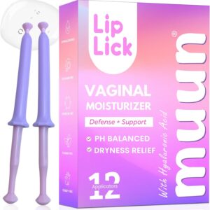 Muun Vaginal Moisturizer - Pack 12 Immediate Intimate Hydration - Dryness Burning Itching Discomfort Relief with Hyaluronic Acid - pH Balance - Estrogen & Hormone Free, Long-Lasting