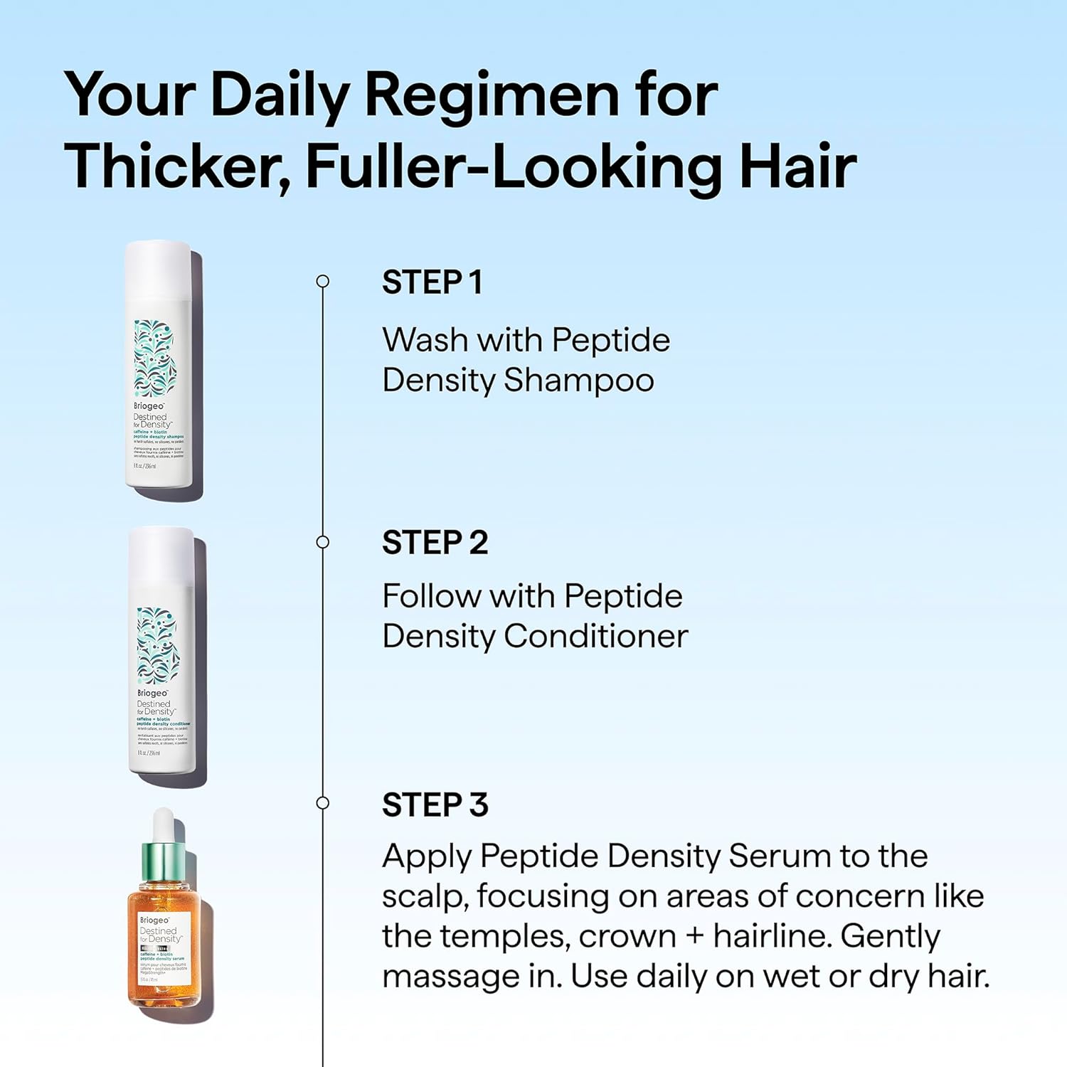 Briogeo Destined for Density Caffeine + Biotin Peptide Density Shampoo | Increases Hair Thickness and Volume for Fine or Thinning Hair | Sulfate-Free | Vegan & Cruelty-Free - Image 10