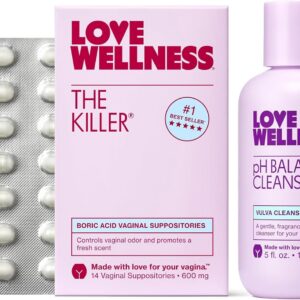 Love Wellness pH Balancing Cleanser & The Killer | Feminine Balance Duo | Supports Balanced pH, Intimate Health & Hygiene
