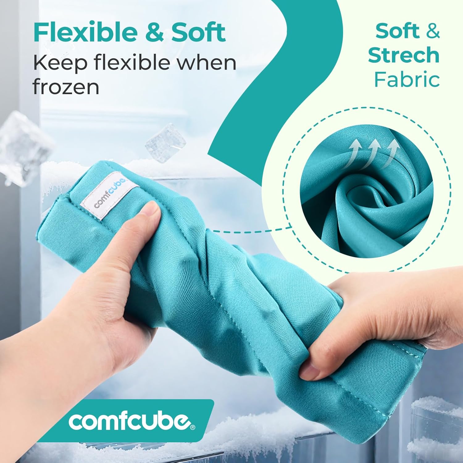 Neck Ice Pack Wrap for Cervical Pain and Cooling, 2 Hours Long Lasting Cold Ice Pack for Neck Shoulders, FSA Eligible, Flexible Cold Pack for Hot Weather, Hot Flashes, Surgery, Swelling - Image 4
