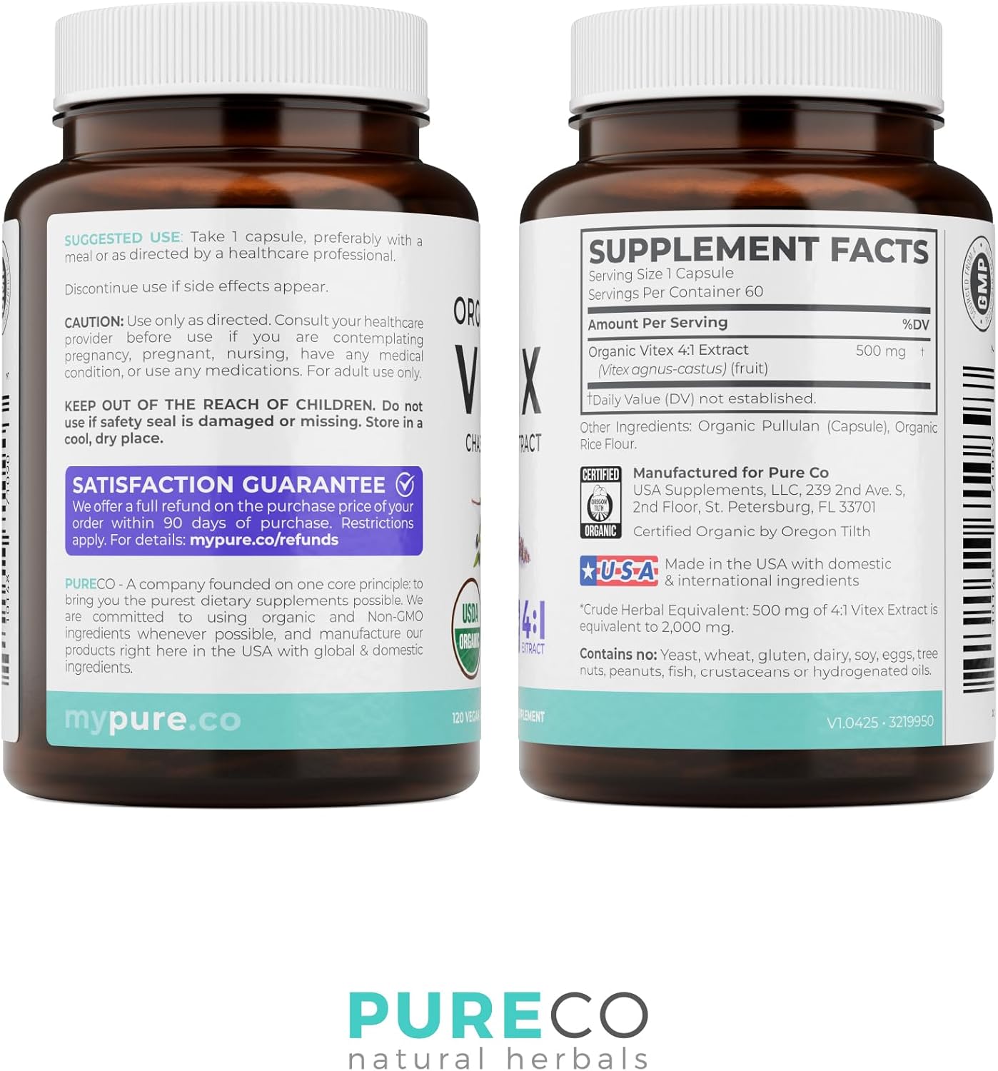 Organic Vitex Chasteberry Supplement for Women - High Strength Chaste Tree Berry Extract Supports Hormone Balance for Women from PMS to Menopause - Filler Free Vegan & Non-GMO (2 Month Supply) - Image 6