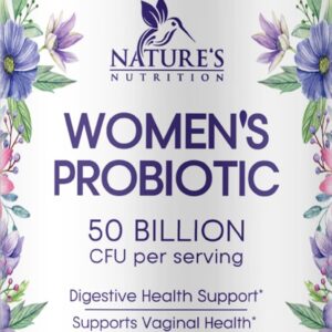Probiotics for Women - Probiotic Blend 50 Billion CFU Per Cap - 16 Feminine Health Strains Women's Probiotic - Prebiotic for Vaginal PH Balance, Urinary UT Health Support - Bottled USA - 60 Capsules