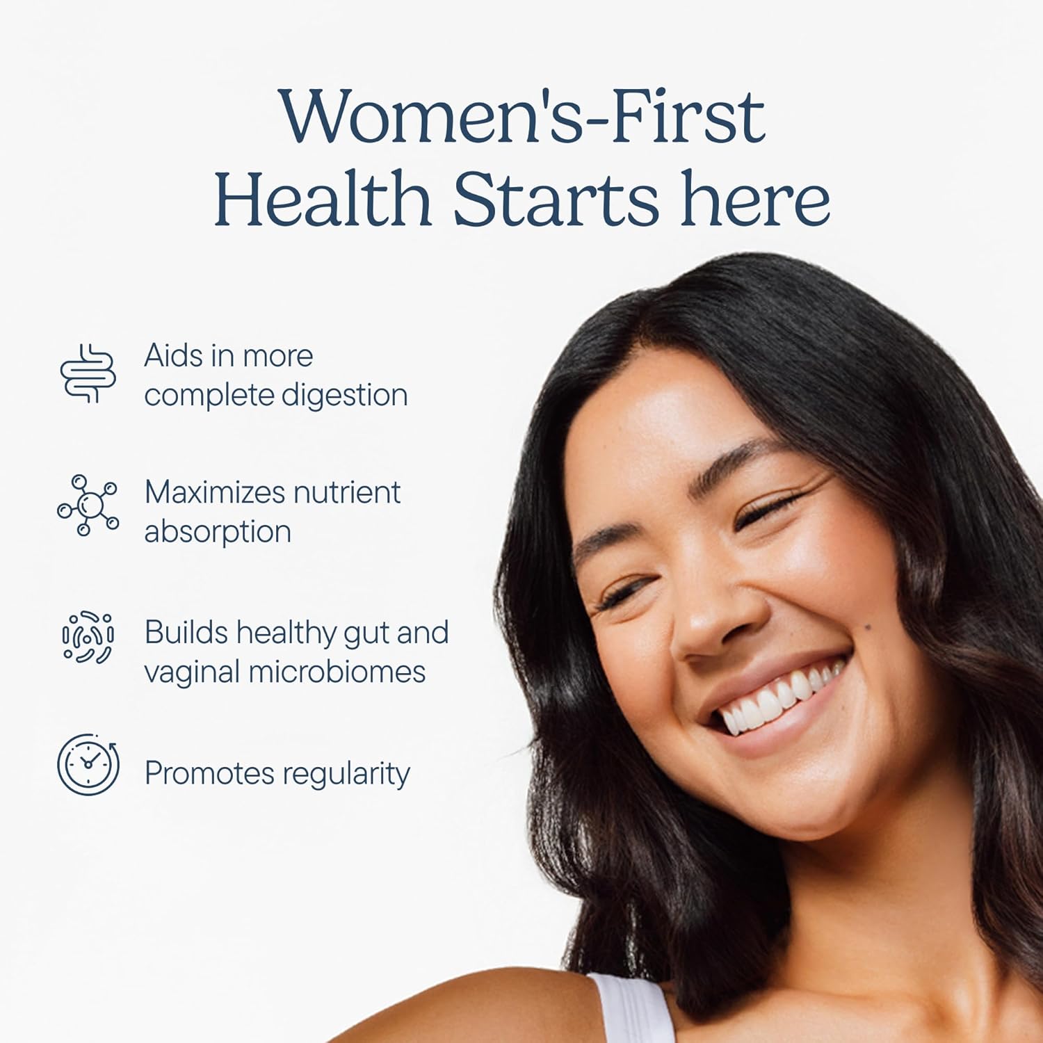 Zenwise Health 3-in-1 Womens Probiotic Supplement for Digestive, Gut Flora & Vaginal Health - Daily Probiotics & Prebiotics for Women with Digestive Enzymes Supports Bloating & Gas Relief - 60 Count - Image 3