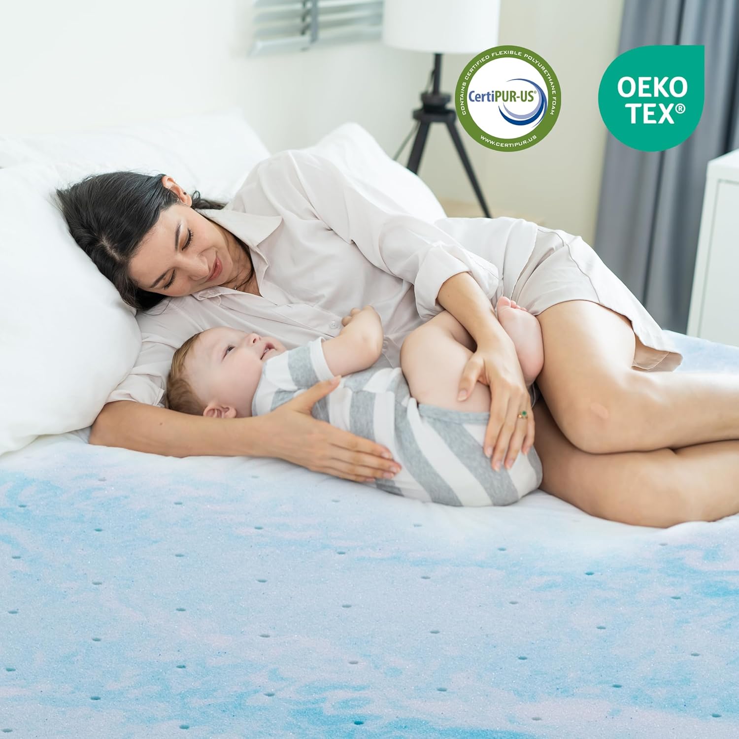 CH Charme House Mattress Topper 3 Inch Queen Size, Gel Infused Memory Foam Bed Topper for Back Pain Relief, Cooling Mattress Pad, CertiPUR-US Certified, 80×60" - Image 7