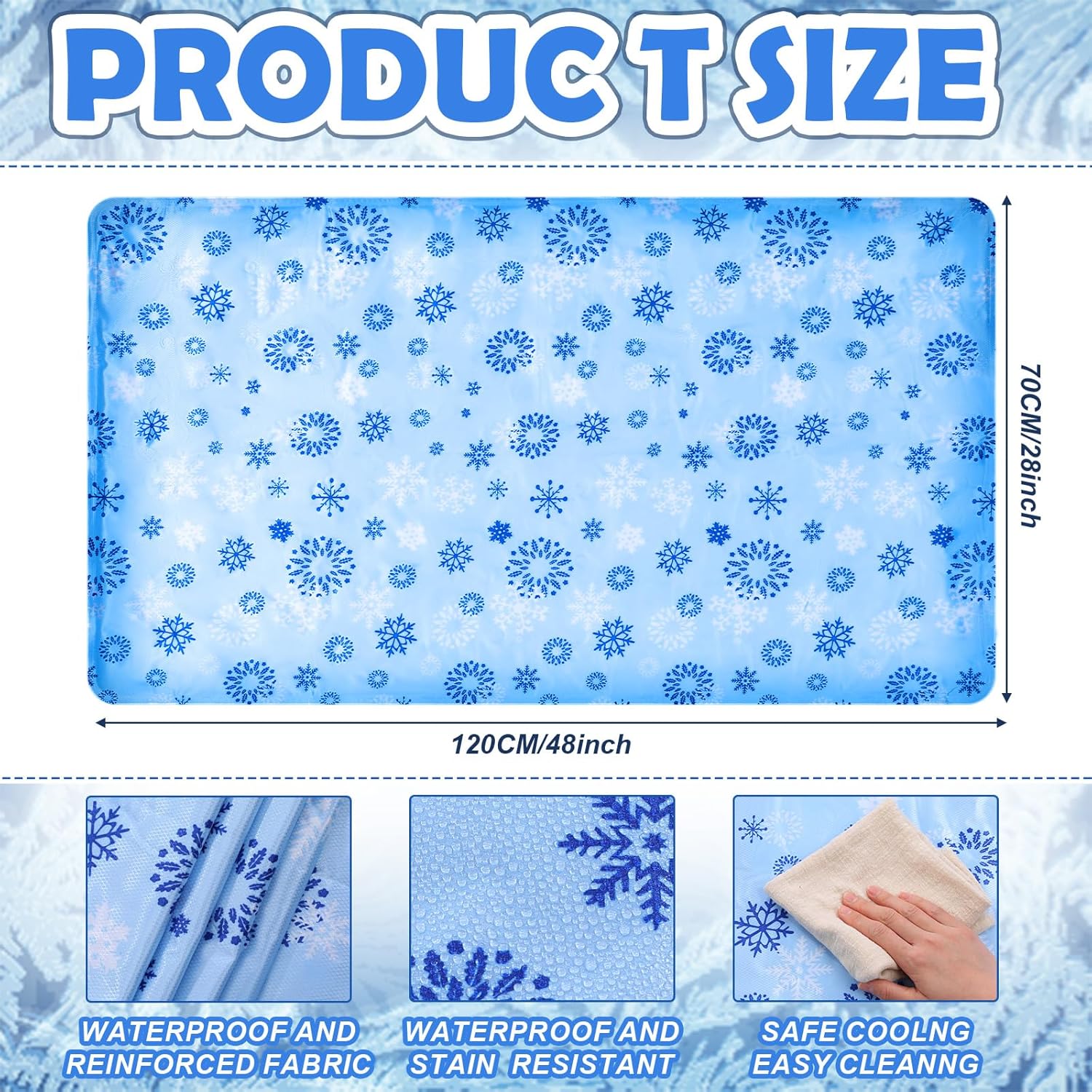 Drydiet Cooling Pad Mat for Sleep Cooling Mattress Pad Gel for Bed 48 x 28 Inch Relieve Pain, Summer Hot Flashes, Adult, Pets, No Water or Electricity Required for Home Travel Crate Kennel Sofa Floor - Image 2