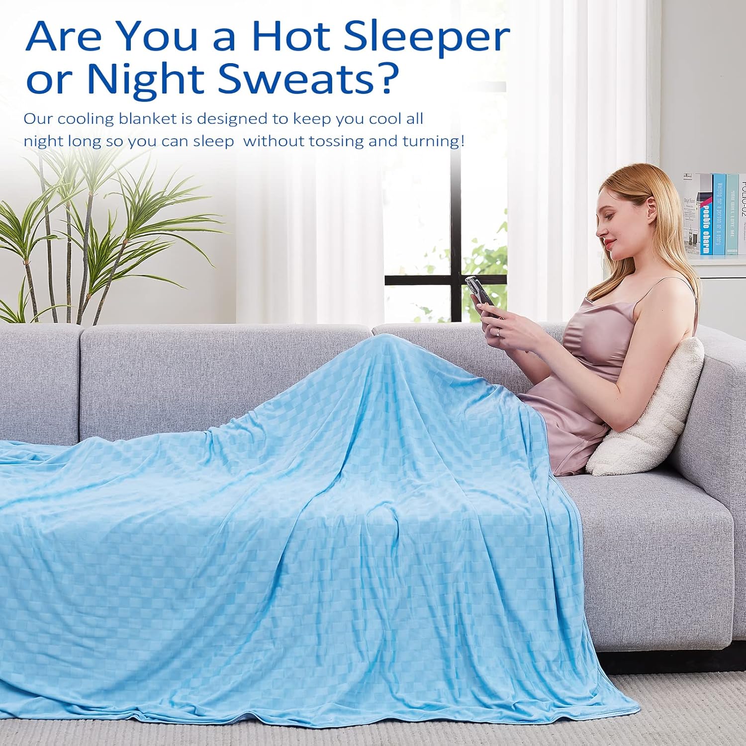 Topcee Cooling Blanket, Summer Cooling Blankets for Hot Sleepers, Arc-Chill Q-Max>0.5 Cool Fiber, Oeko-TEX 100% Certified, Soft, Breathable, Double-Side Bed Throw,Keep Cool for Adults Kids 50"x70" - Image 4