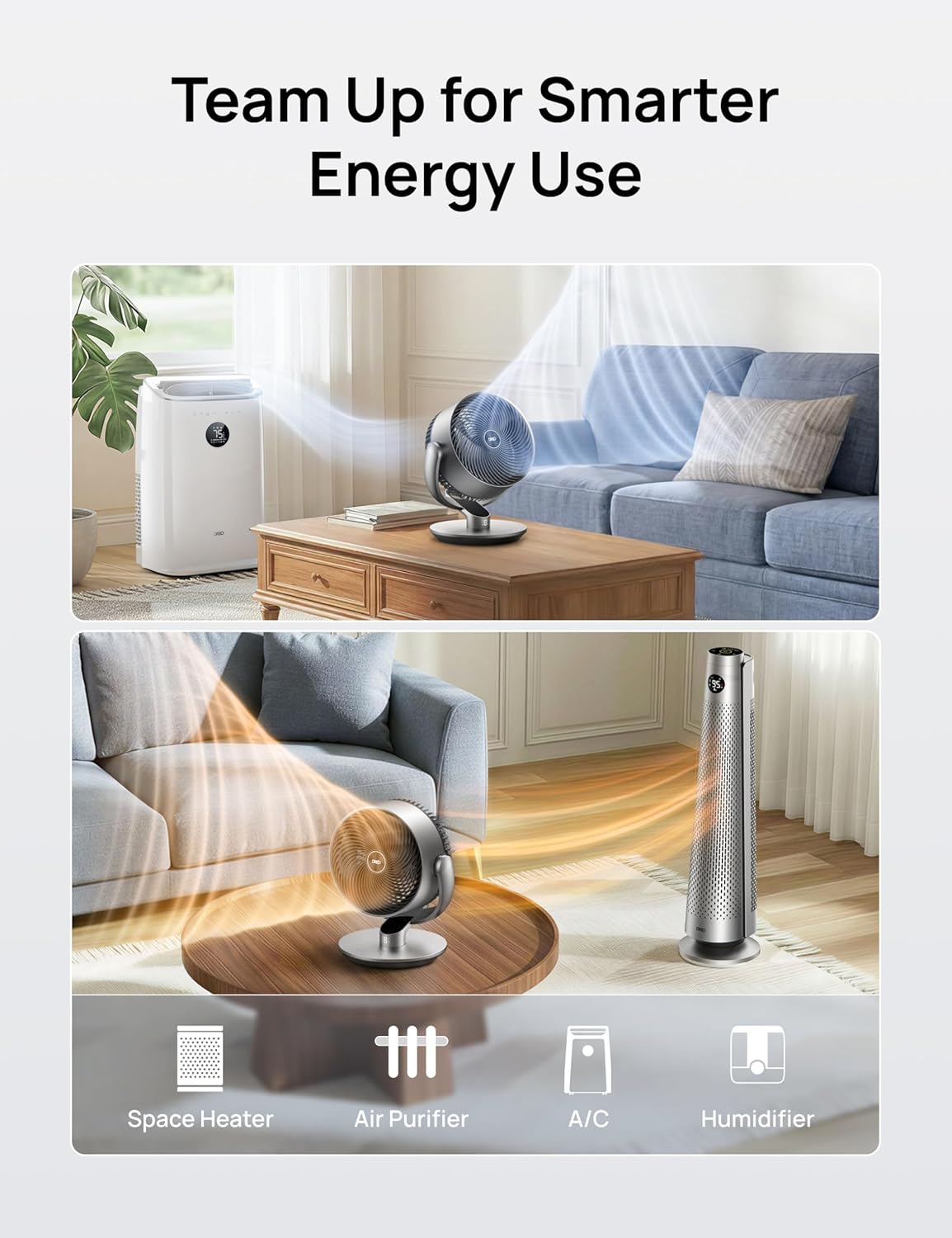 Dreo 16 Inch 25dB Quiet Smart Fans for Bedroom, DC Room Fan with Remote, 120°+120° Oscillating Fan, 6 Modes, 9 Speeds, 12H Timer,Works Alexa/Google/WiFi/Voice Control, Silver, Oversize (DR-HAF004S) - Image 7