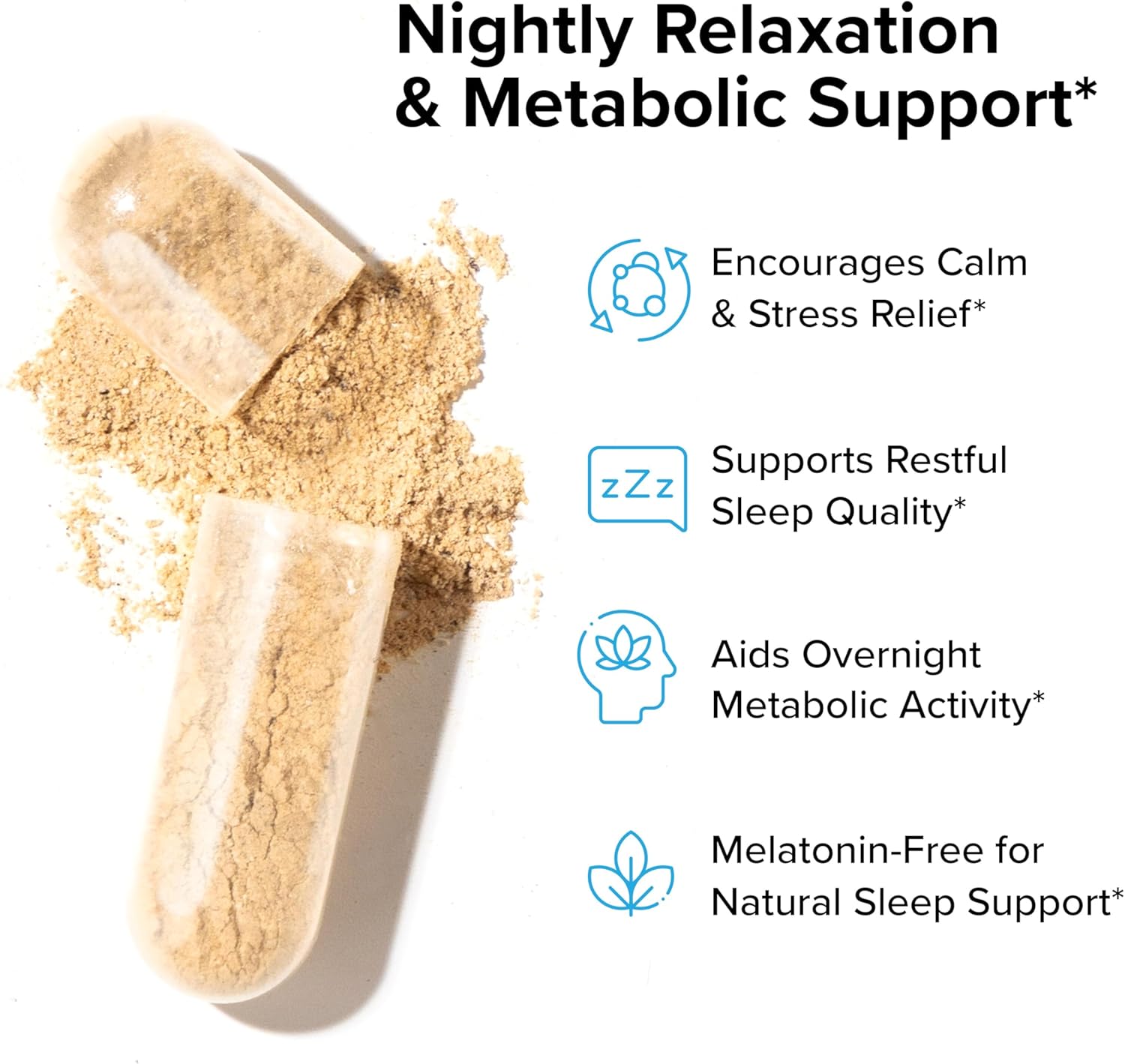 Night Shred Black Melatonin-Free - Night Time Fat Burner, Weight Loss, and Natural Sleep Support - GABA Complex with Ashwagandha, CLA, Grains of Paradise - Thermogenic Fat Burner - 90 Vegan Capsules - Image 4