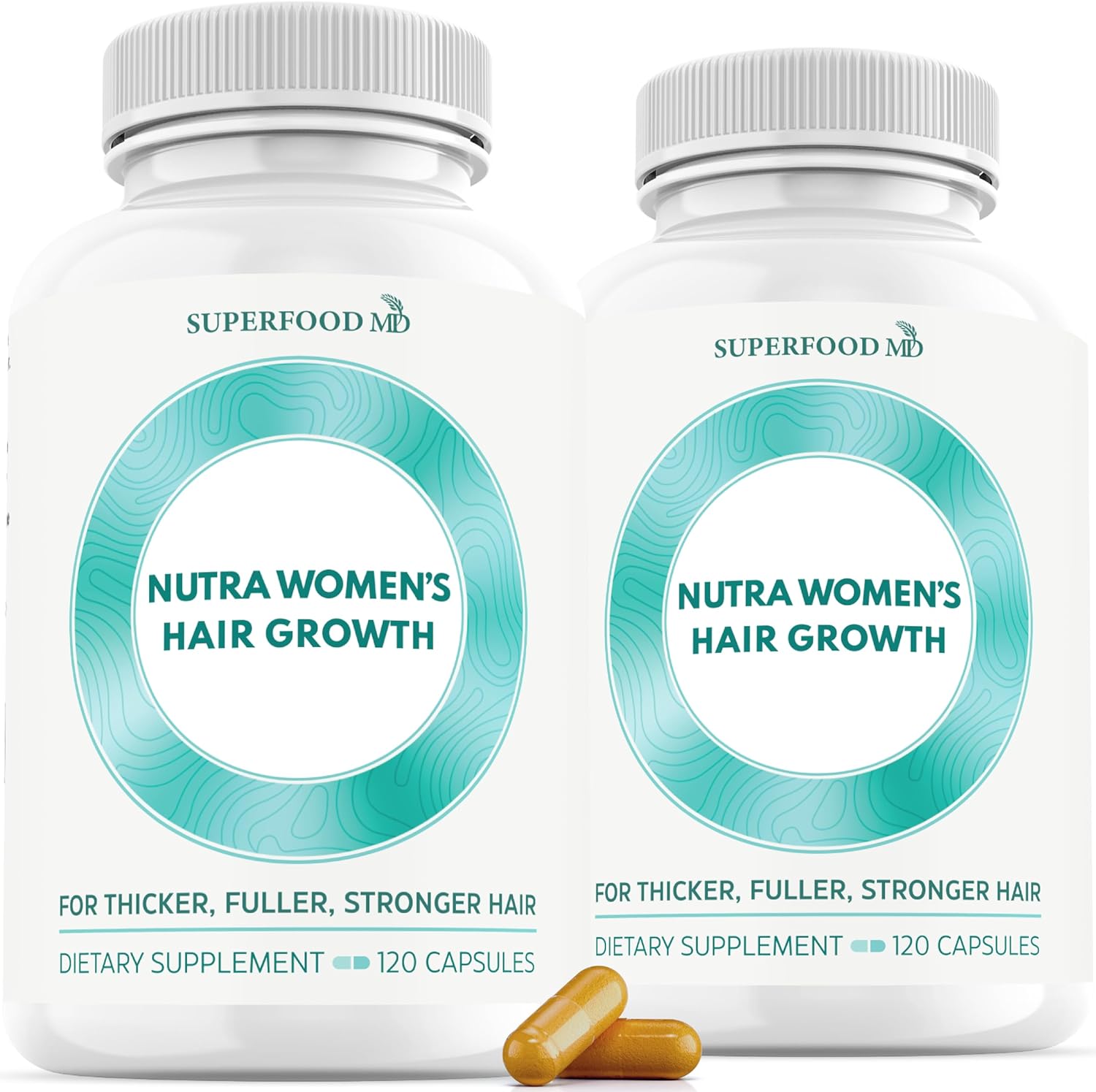 Women's Balance Hair Growth Supplements, Ages 45 and Up, Customer Proven for Visibly Thicker Hair and Scalp Coverage, Soy-Free, Made with 26 Ingredients including Beta Carotenes - 2 Month Supply