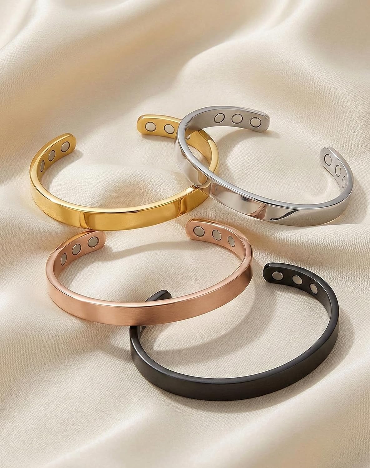 Kalm Bracelet Menopause: Your Natural Menopause Solution, Bracelet for Menopause Relief, Hot Flashes & Pain, Adjustable Bracelets for Women - Natural Hormonal Balance (Silver) - Image 7