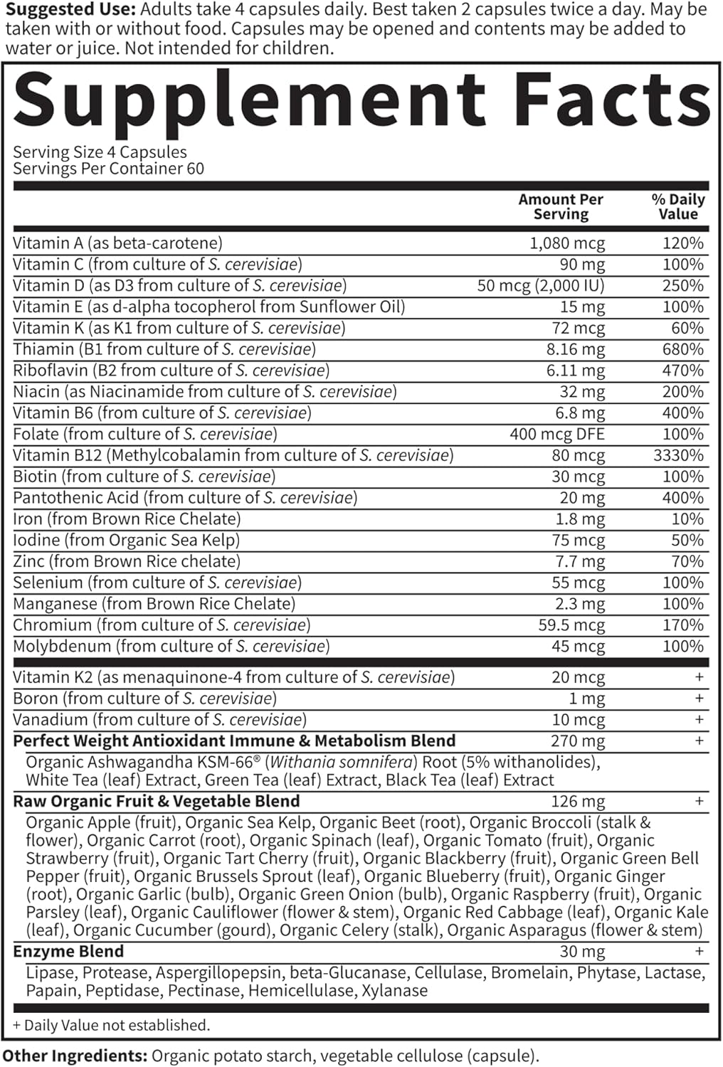 Garden of Life Multivitamin Code Perfect Weight Loss for Women and Men, Healthy Active Metabolism, Stress Management, Ashwagandha, Green Tea and Enzymes, 240 Count - Image 5