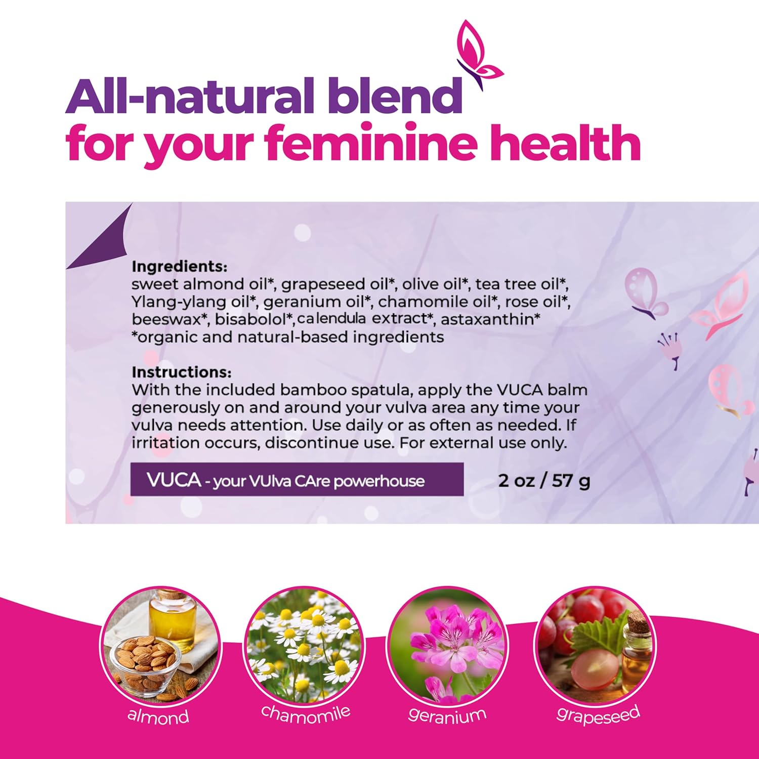 Vulva Balm (Calendula w/o Mint, 2oz) – All-in-One Organic Vaginal Moisturizer Cream with 11 Botanicals – Menopause & Incontinence Care Cream for Intimate Skin – Soothes Redness, Dryness & Irritation - Image 11