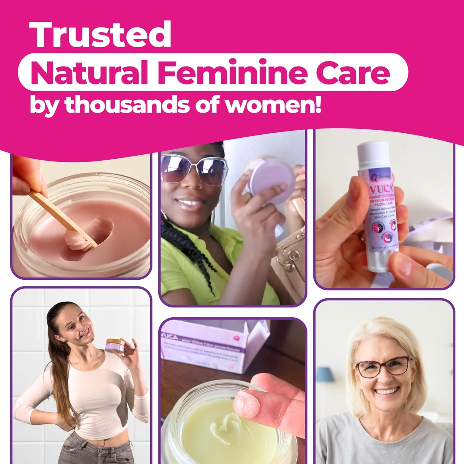 Vulva Balm (Rose & Mint, 2oz + 0.5oz) – All-in-One Organic Vaginal Moisturizer Cream with 11 Botanicals – Natural, Travel-size Vaginal Itch Cream – Hydrates & Soothes Redness, Dryness & Irritation - Image 5