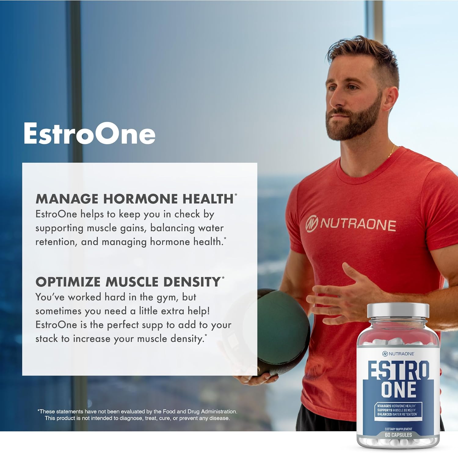NutraOne EstroOne Hormone Support for Men Natural Strength, Mood, and Drive Support* (60 Capsules) - Image 9