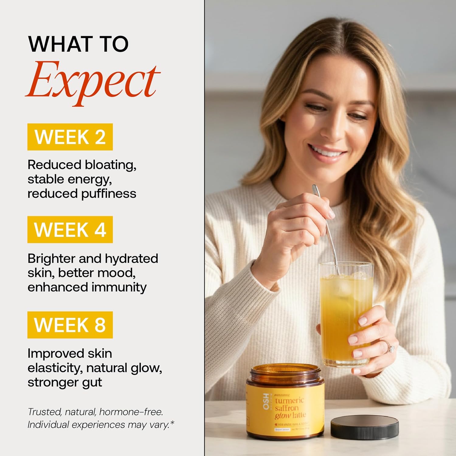 Turmeric Saffron Glow Latte | Calm Nights & Radiance Support* | Golden Milk with Kashmiri Saffron, Ginger, Turmeric & Acerola Vitamin C | Caffeine-Free Daily Ritual | Ayurvedic Drink Mix - Image 6
