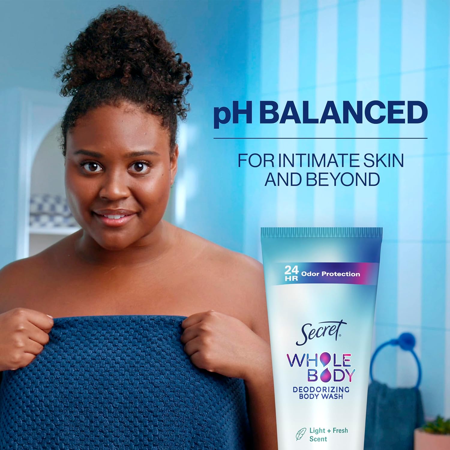 Secret Feminine Wash, 24 HR Deodorizing Feminine Body Wash for Women, Removes 6x Causes of Odor, PH Balanced, Safe to Use Everywhere, Light & Fresh, 8.0 oz - Image 5