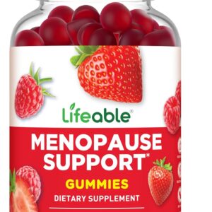 Lifeable Menopause Relief for Women | Black Cohosh, Vitex Chasteberry, Lemon Balm Extract, Red Clover Extract & More | Great Tasting Vegan Supplement | Night Sweats & Hot Flashes Relief | 60 Gummies
