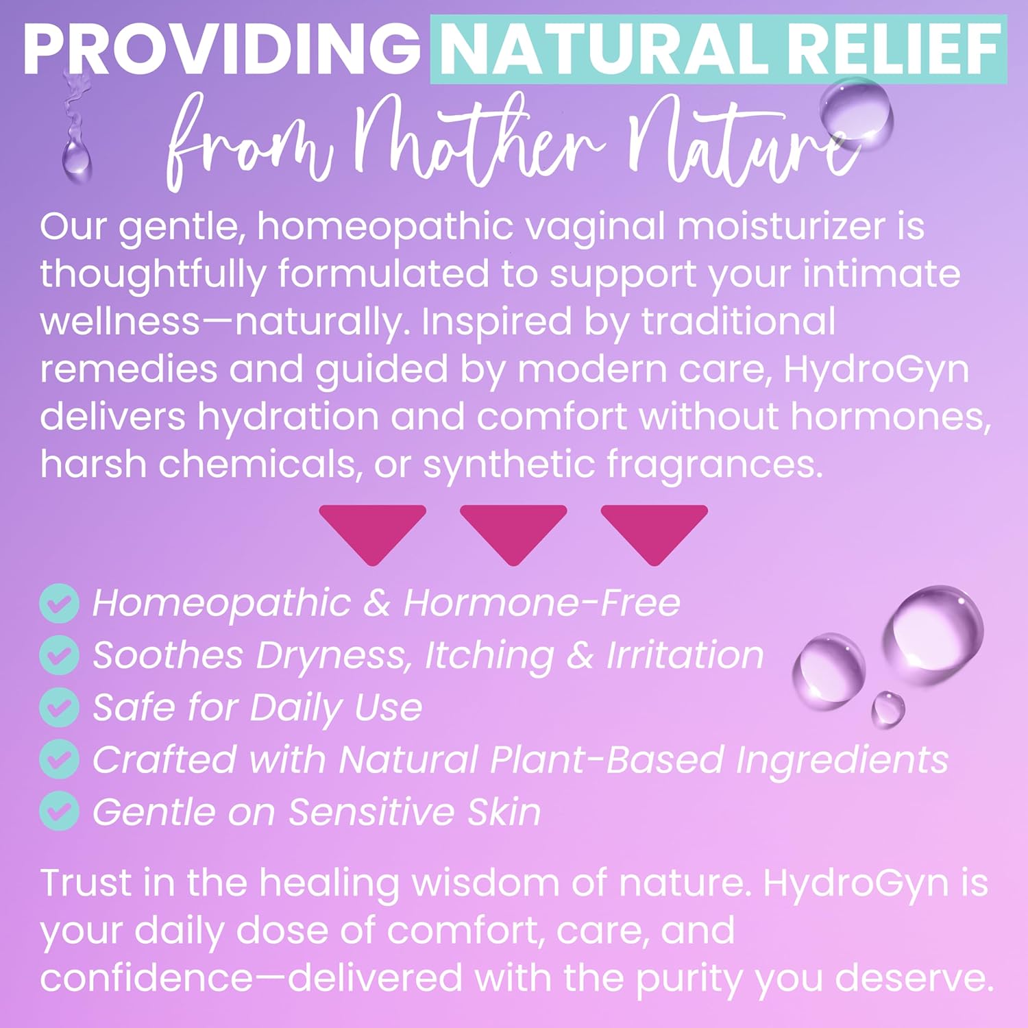 Hydro GYN Vaginal Moisturizer & Menopause Support Bundle | Long-Lasting Relief for Vaginal Dryness & Irritation | Menopause Gummy Vitamins for Hot Flashes, Mood & Sleep | 10 Pre-Filled Applicators & 6 - Image 9