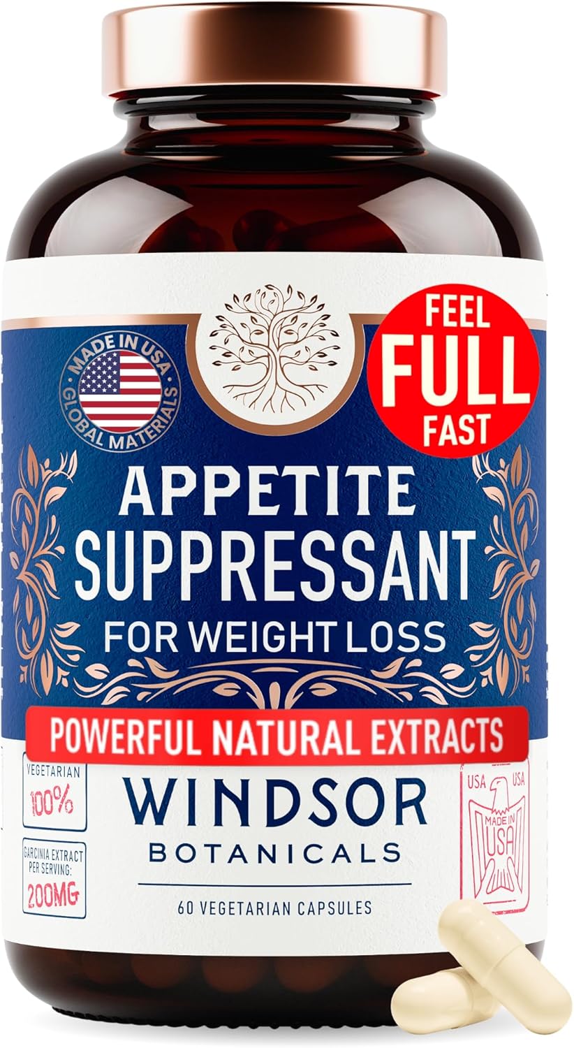 Appetite Suppressant for Weight Loss - Garcinia Cambogia Weight Loss Pills, White Kidney Bean Extract, Artichoke, Glucomannan - Hunger & Craving Suppressant, Metabolism Booster - 60 Veggie Diet Pills