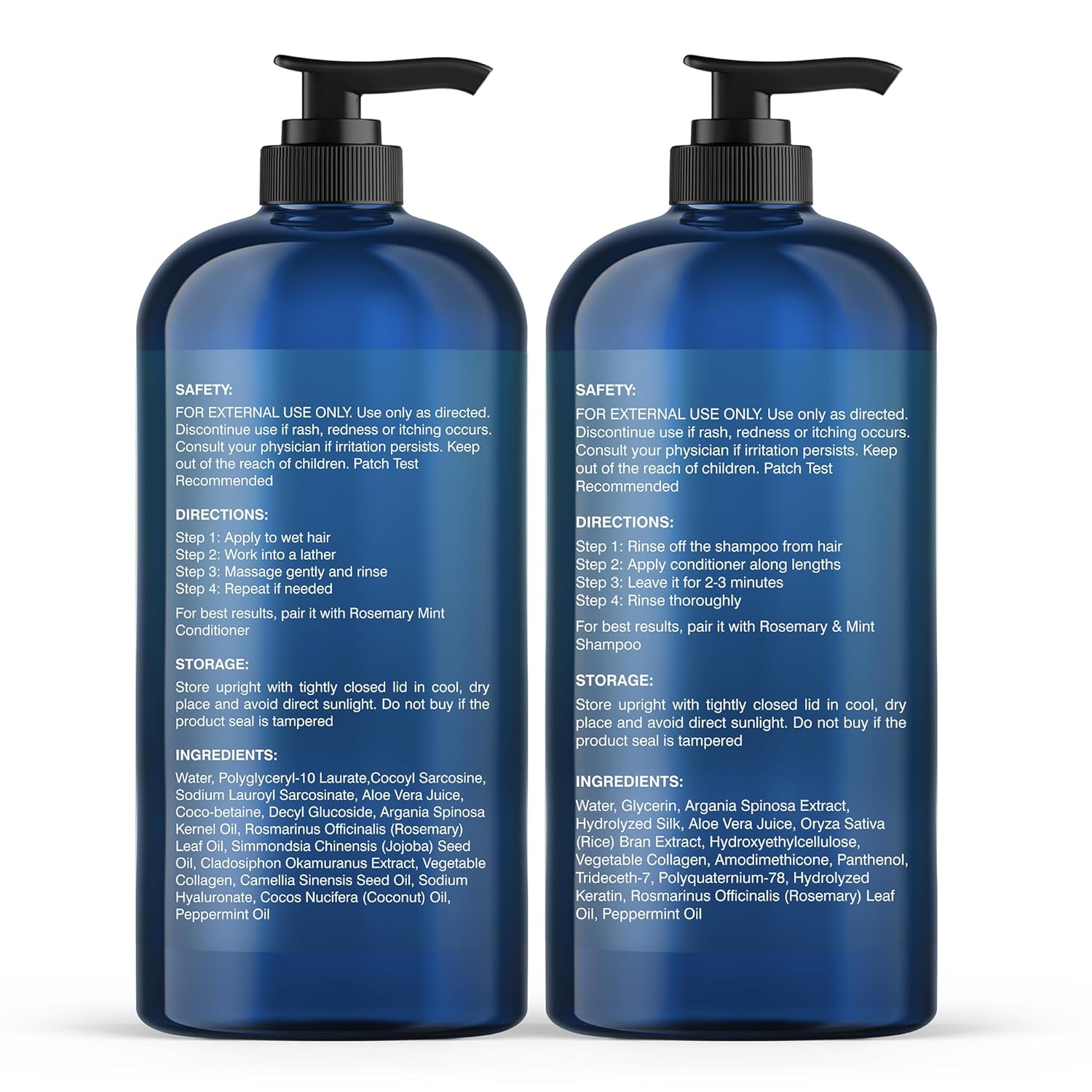 Botanic Hearth Rosemary Mint Shampoo and Conditioner Set, Thickening Formula, Promotes Hair Growth and Scalp Health Sulfate Free & Paraben Free, for Men & Women | 16 fl oz each - Image 3