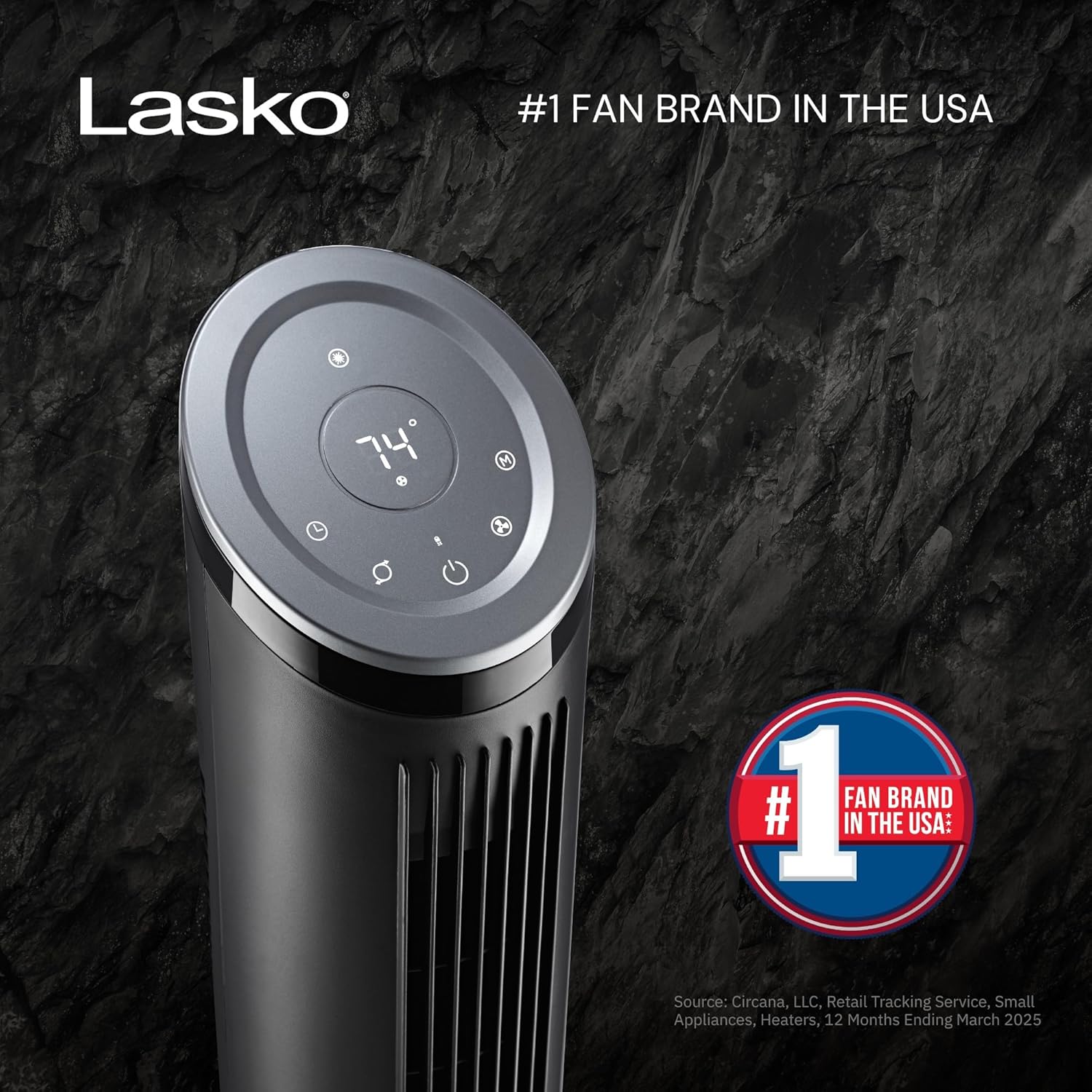 Lasko Ascend 36″ Tower Fan with Remote – Quiet Oscillating Floor Fan with Air Filter, 90° Oscillation, 29 ft/s Airflow, Smart Cooling for Bedroom & Home (Black, OST100) - Image 2