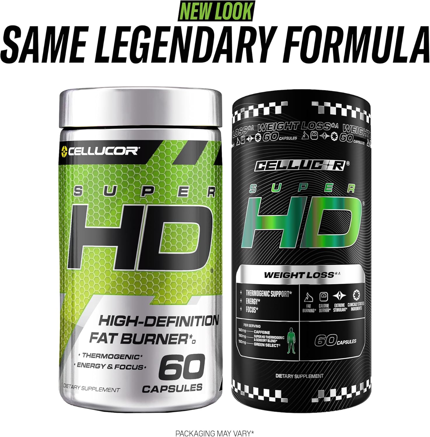 Cellucor SuperHD Thermogenic Fat Burner Weight Loss Supplement, Appetite Suppressant, & Energy Booster Capsimax, Green Tea Extract, 160mg Caffeine & More 60 Capsules (Packaging May Vary) - Image 2