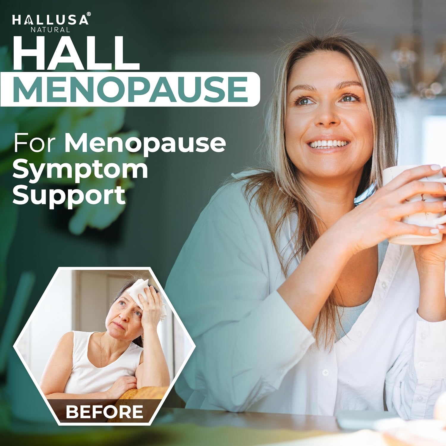 "N/A" Hallmenopaus - Menopause Supplements for Women, 30 Capsules, Hormonal & Estrogen Balance, Mood, Hot Flashes, Night Sweats Support, 40% Soy Isoflavones 200 mg & Ipriflavone 300 mg - Image 8